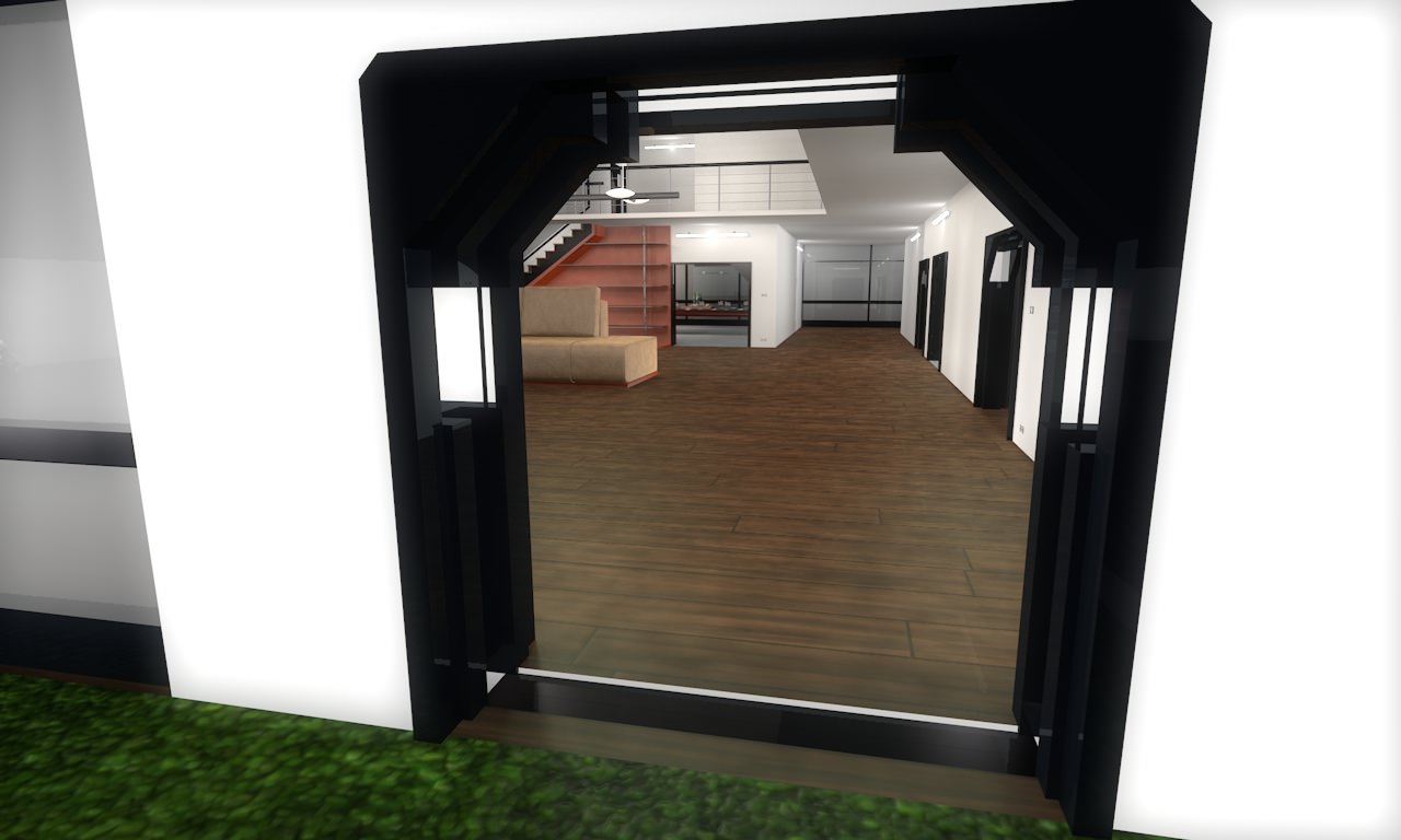 House modern at night 3D model_7