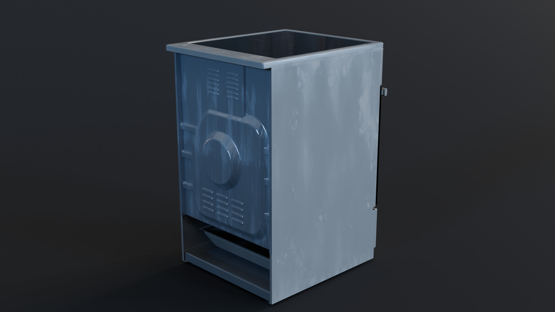 Common Electric Stove Low-poly 3D model_4