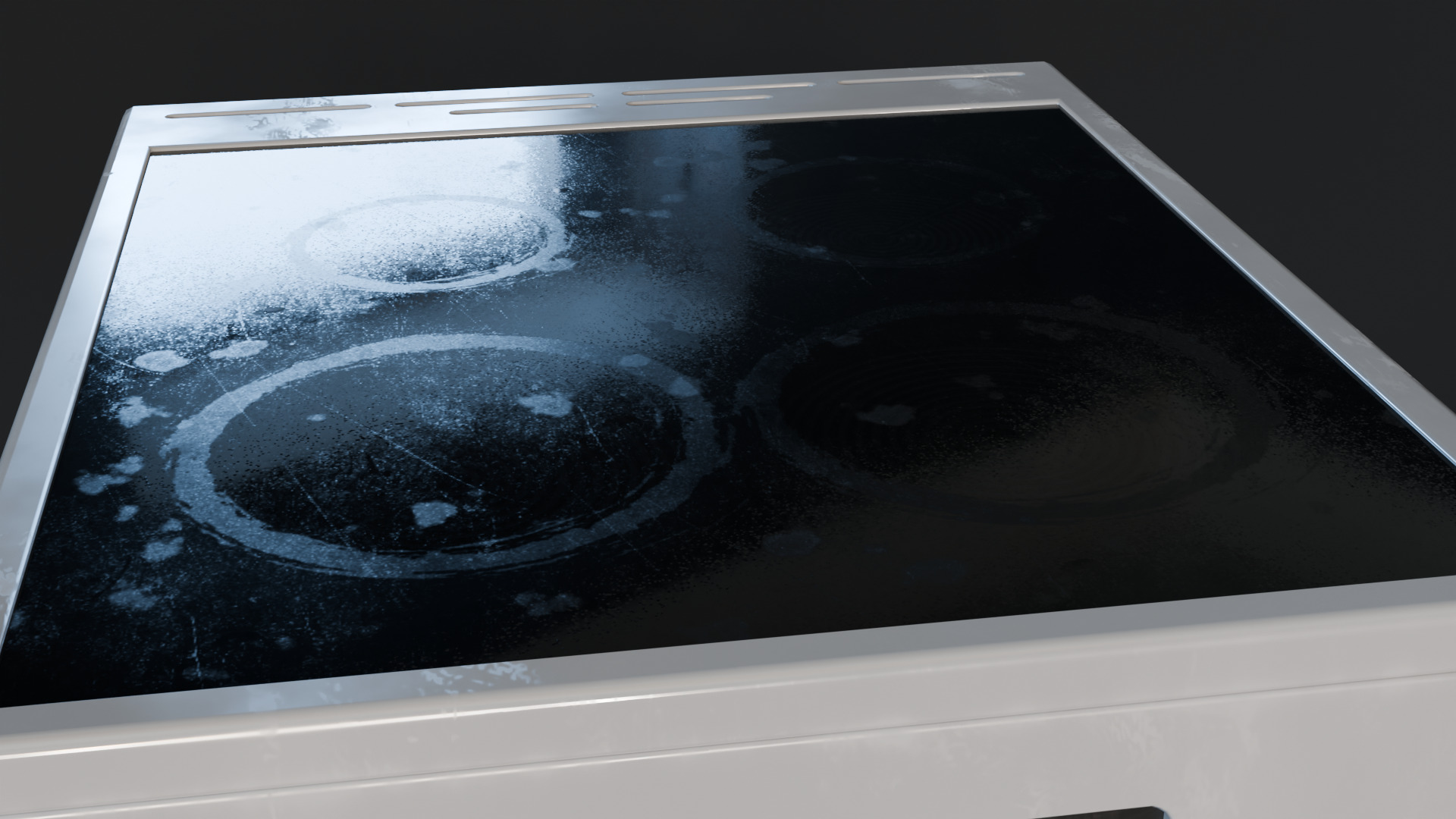 Common Electric Stove Low-poly 3D model_3