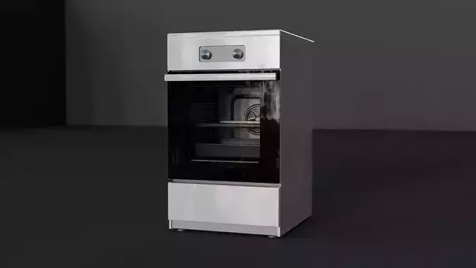 Common Electric Stove Low-poly 3D model