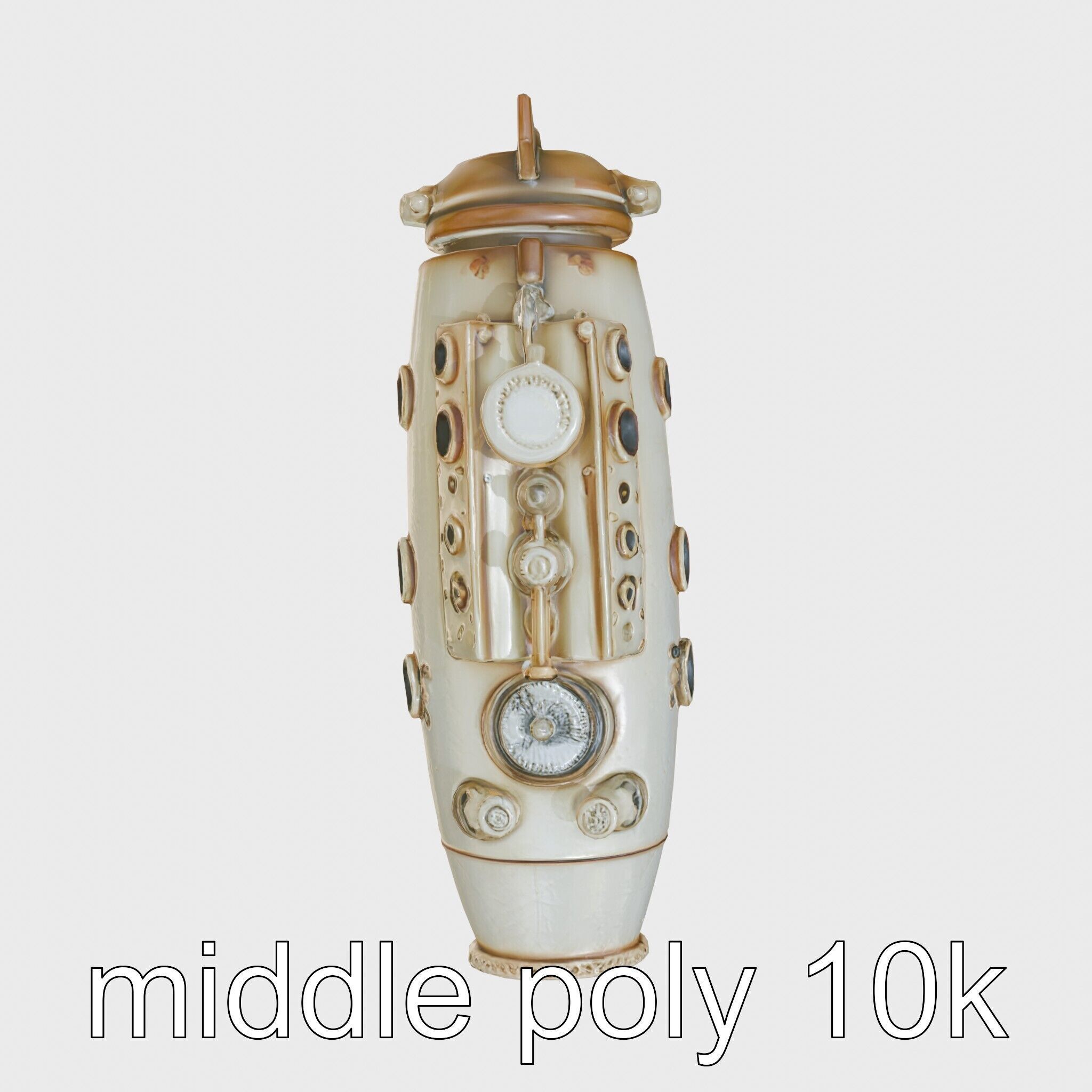 Antique Deep Diver Mechanical Submarine model pack Low-poly 3D model_18