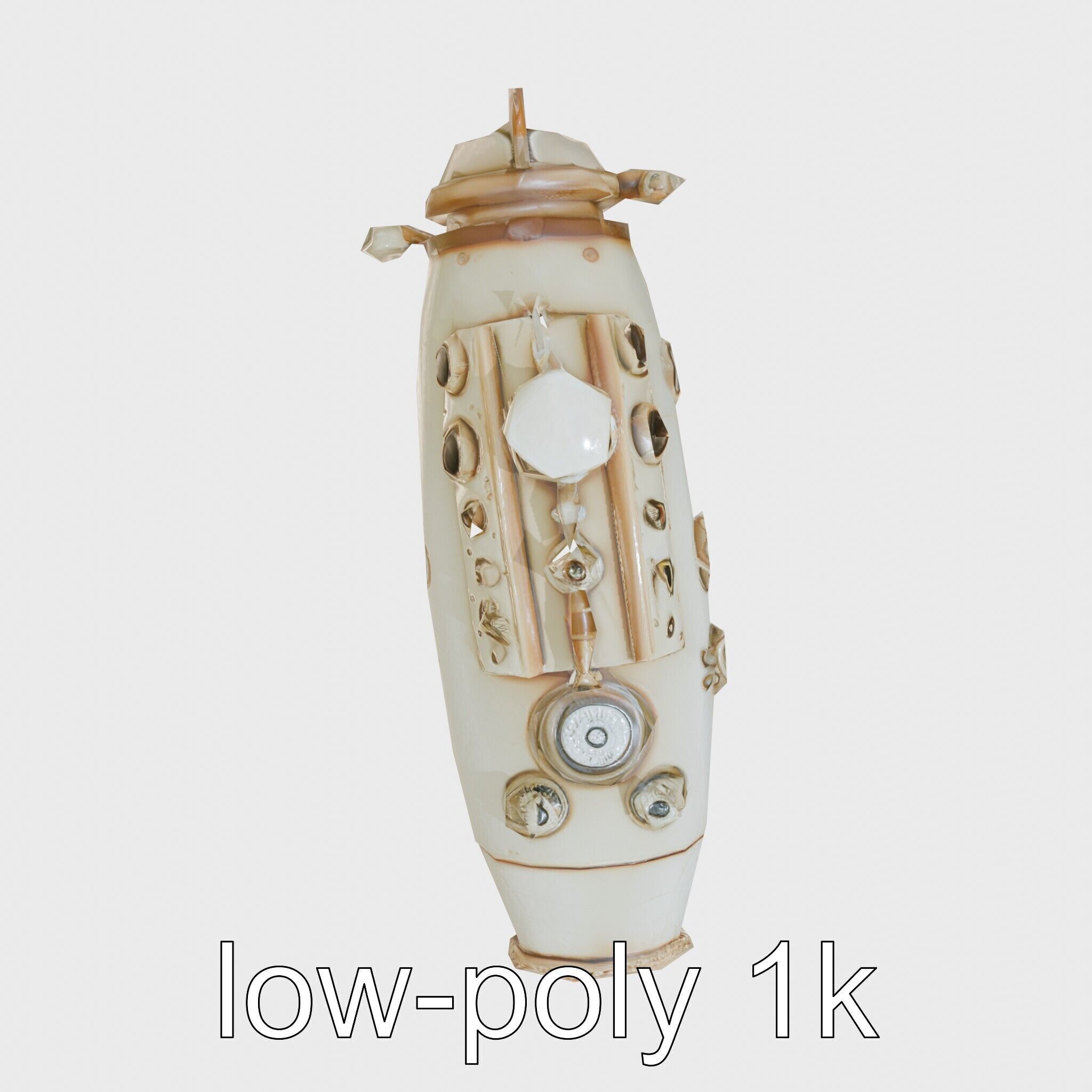 Antique Deep Diver Mechanical Submarine model pack Low-poly 3D model_27