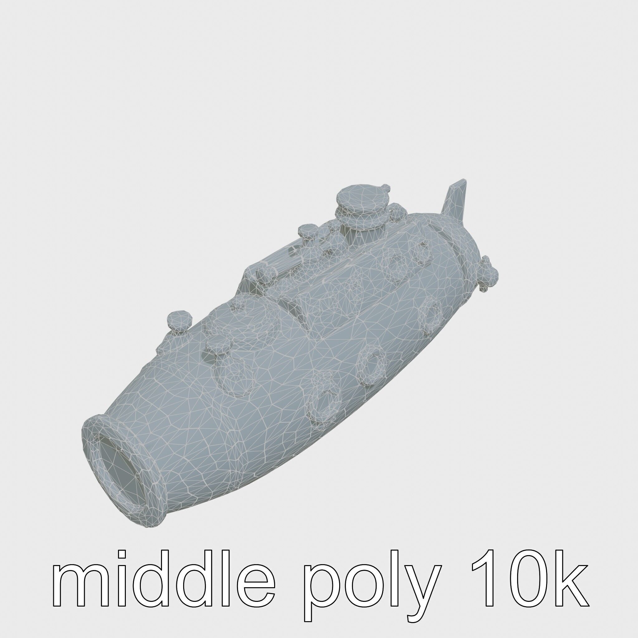 Antique Deep Diver Mechanical Submarine model pack Low-poly 3D model_32