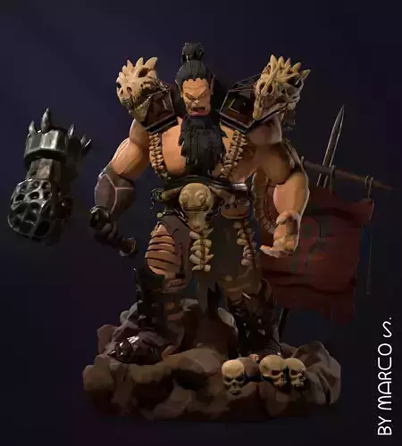 Orco blackHand de WarCraft 3D print model