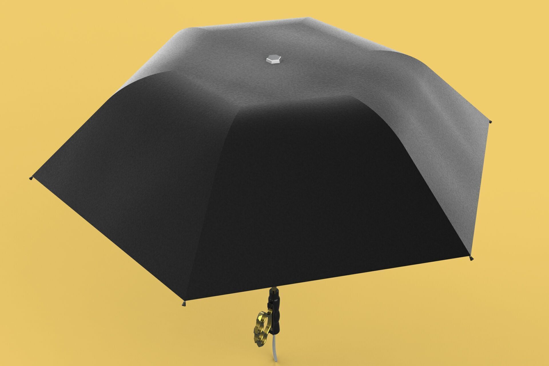 DETACHABLE BRASS KNUCKLES KNUCKLE DUSTER SELF DEFENSE UMBRELLA 3D model_12