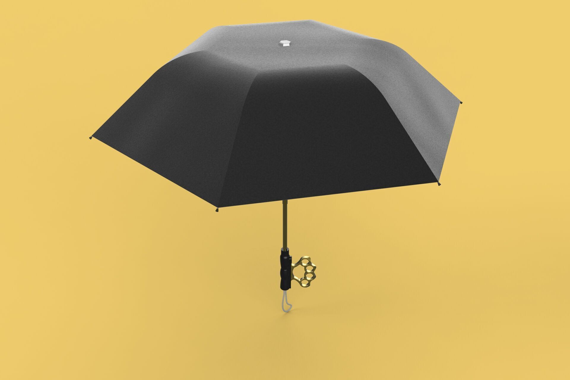 DETACHABLE BRASS KNUCKLES KNUCKLE DUSTER SELF DEFENSE UMBRELLA 3D model_5