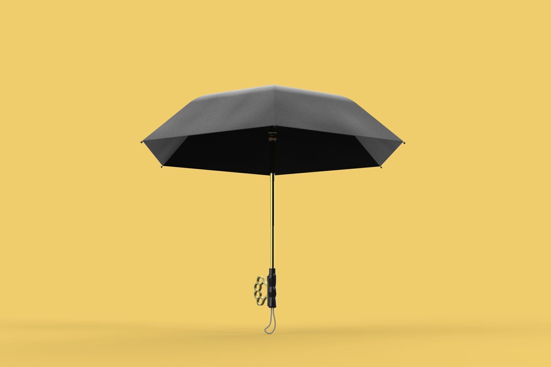 DETACHABLE BRASS KNUCKLES KNUCKLE DUSTER SELF DEFENSE UMBRELLA 3D model_17