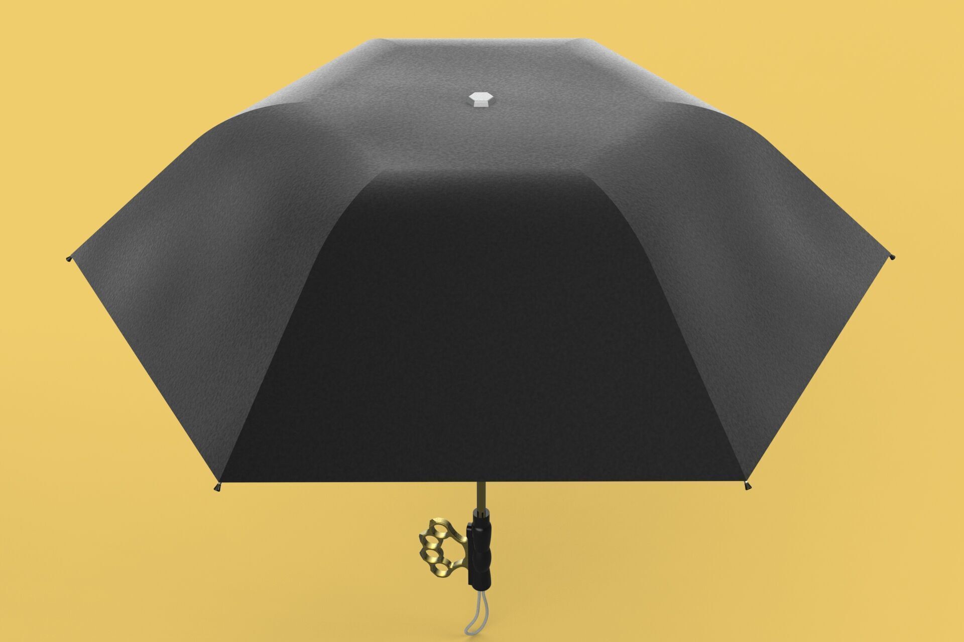 DETACHABLE BRASS KNUCKLES KNUCKLE DUSTER SELF DEFENSE UMBRELLA 3D model_13