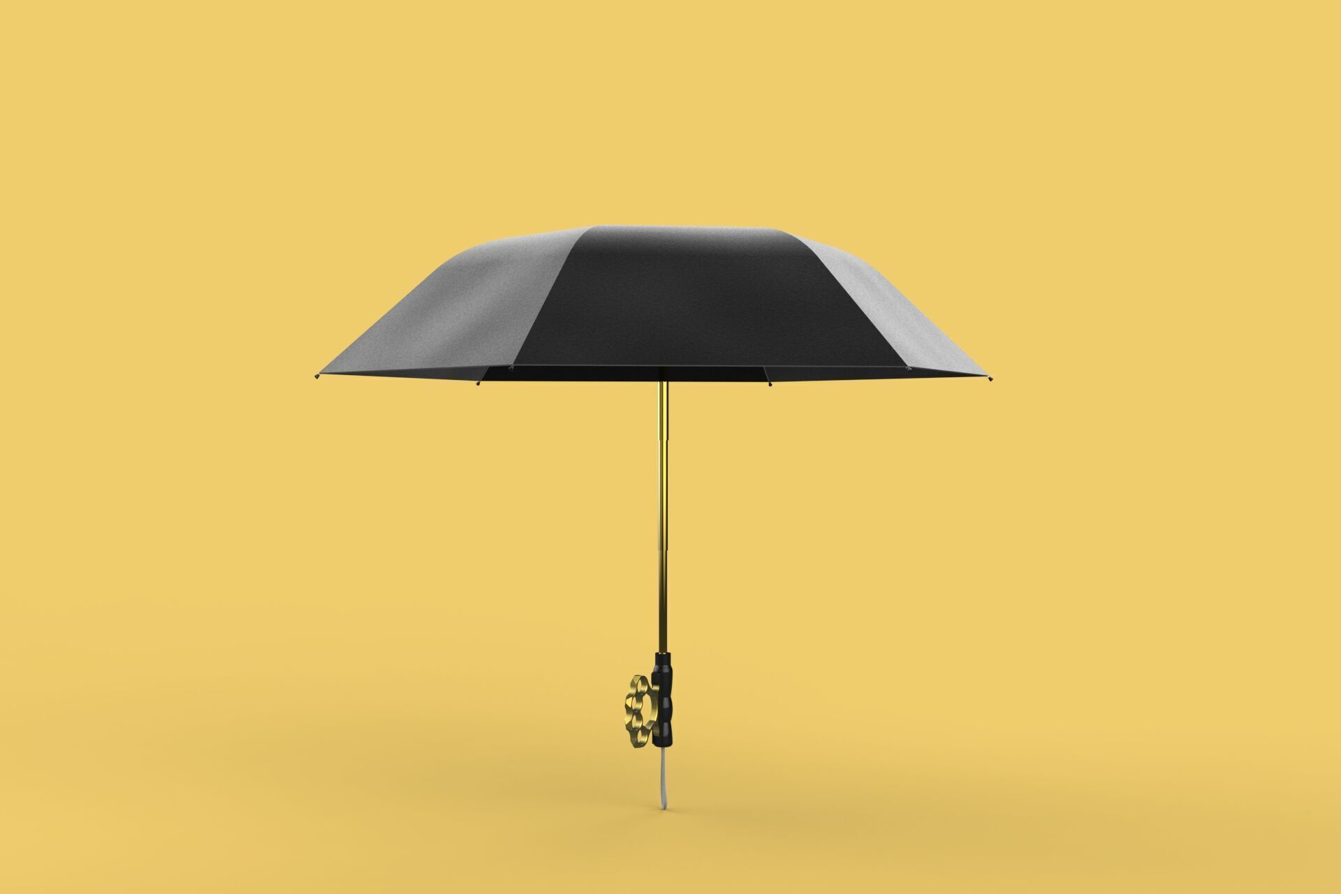 DETACHABLE BRASS KNUCKLES KNUCKLE DUSTER SELF DEFENSE UMBRELLA 3D model_16