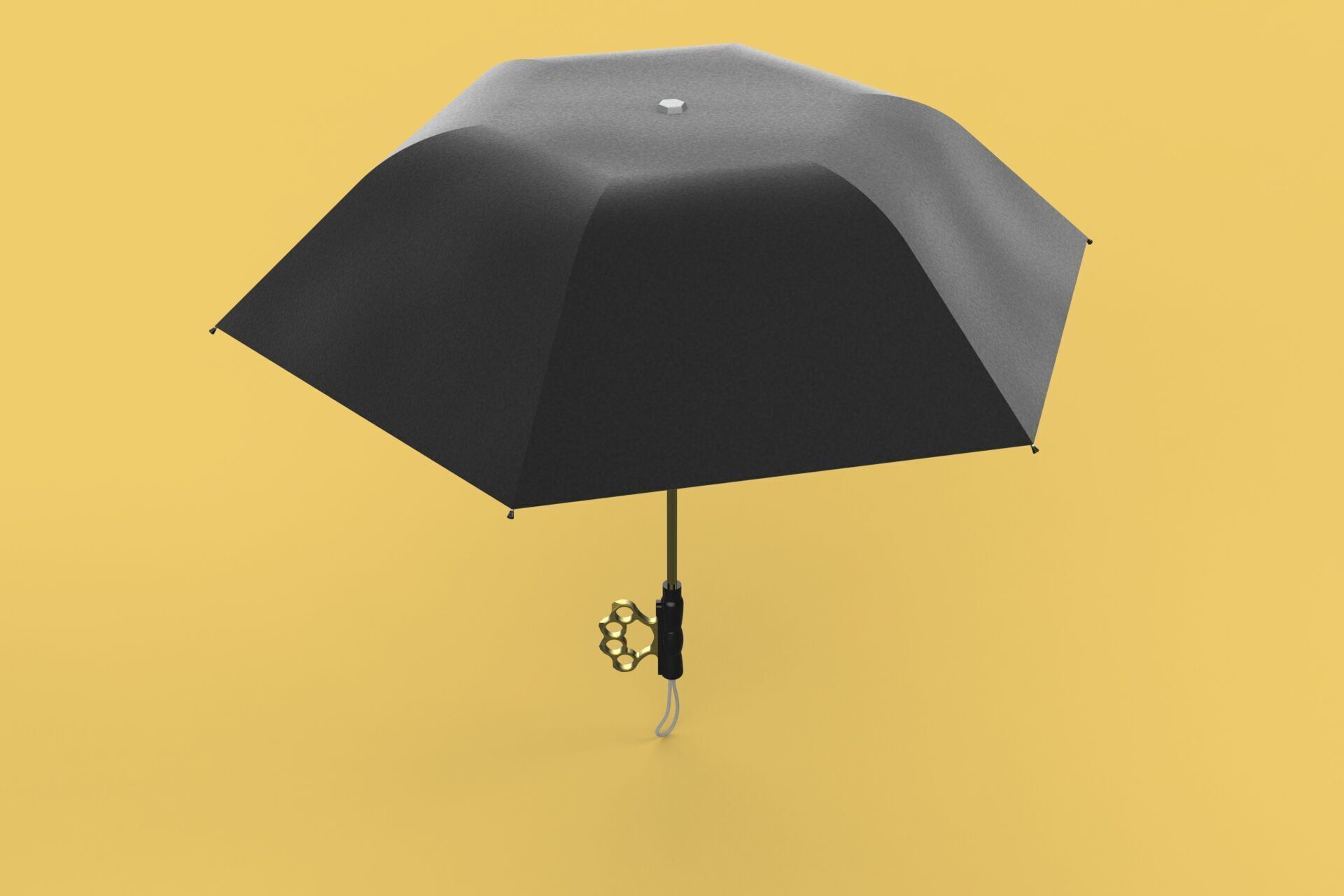 DETACHABLE BRASS KNUCKLES KNUCKLE DUSTER SELF DEFENSE UMBRELLA 3D model_8