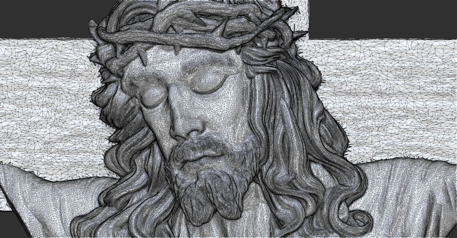 Jesus Head on the Cross Pendant  3D print model_5