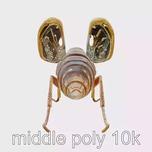 Insectoid Sentinel Cockroach model pack Low-poly 3D model