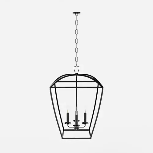 Birch Iron Pendant Medium Aged Iron