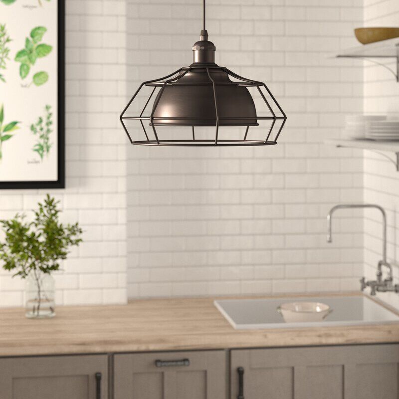 Holbeach Light Single Pendant 3D model_1