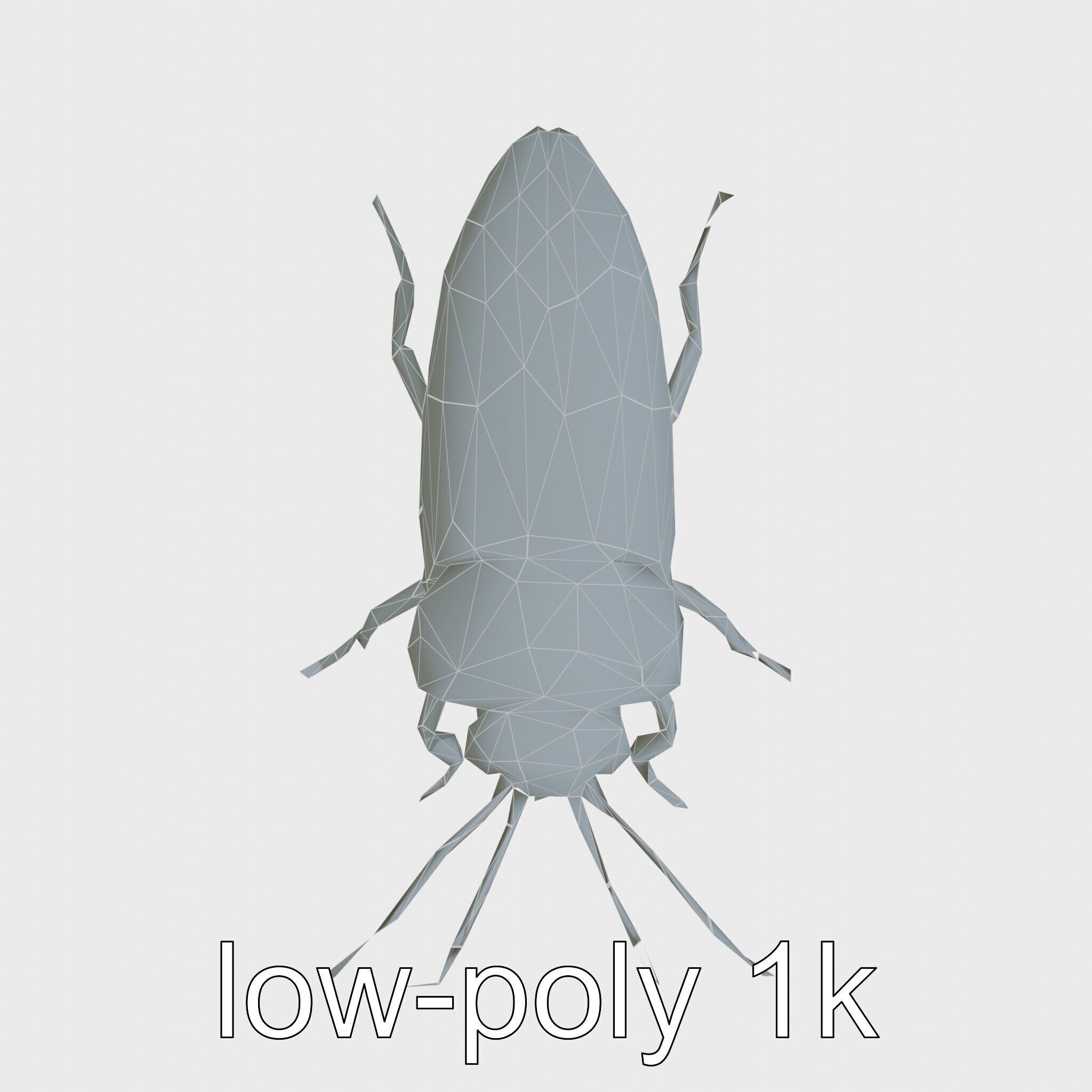 Bug Guardian Cockroach Sculpture model pack Low-poly 3D model_28