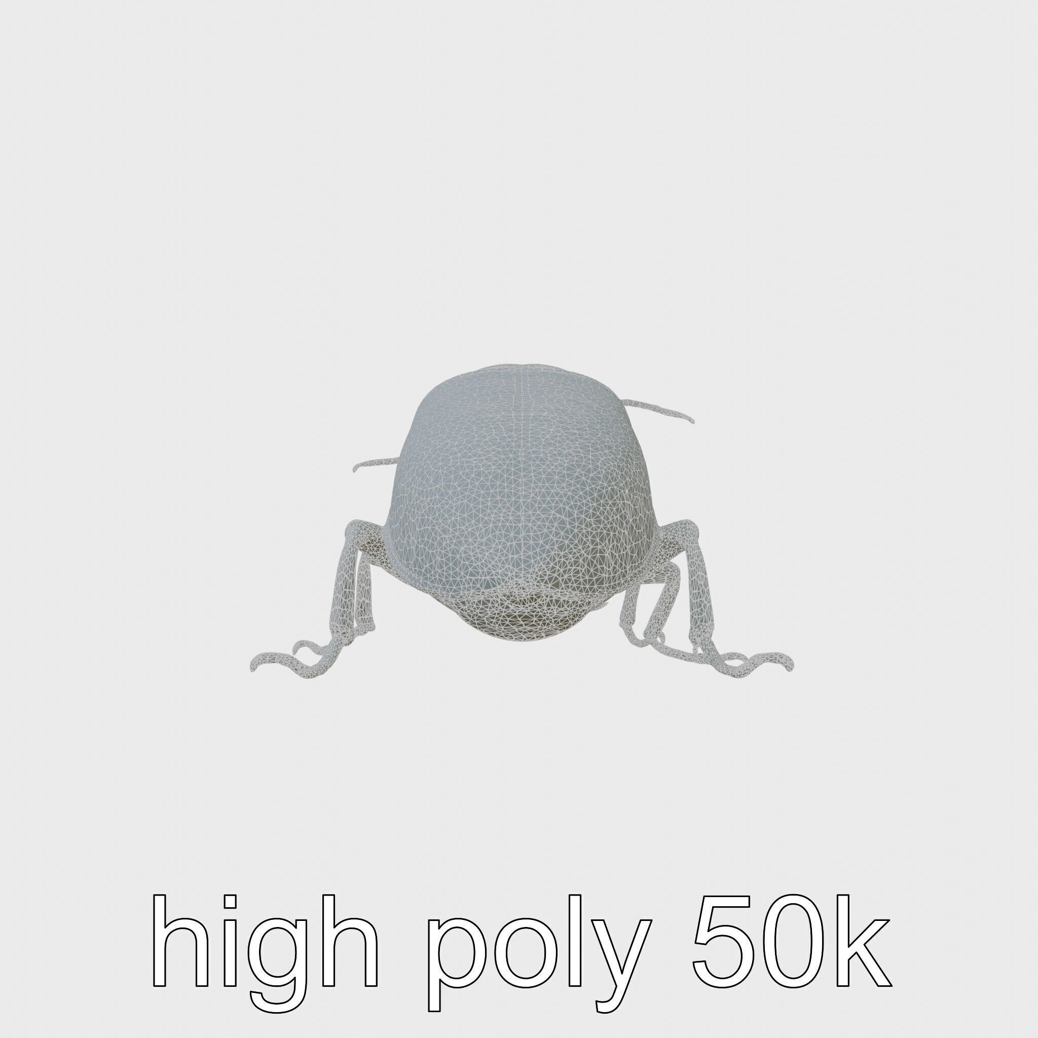 Bug Guardian Cockroach Sculpture model pack Low-poly 3D model_8