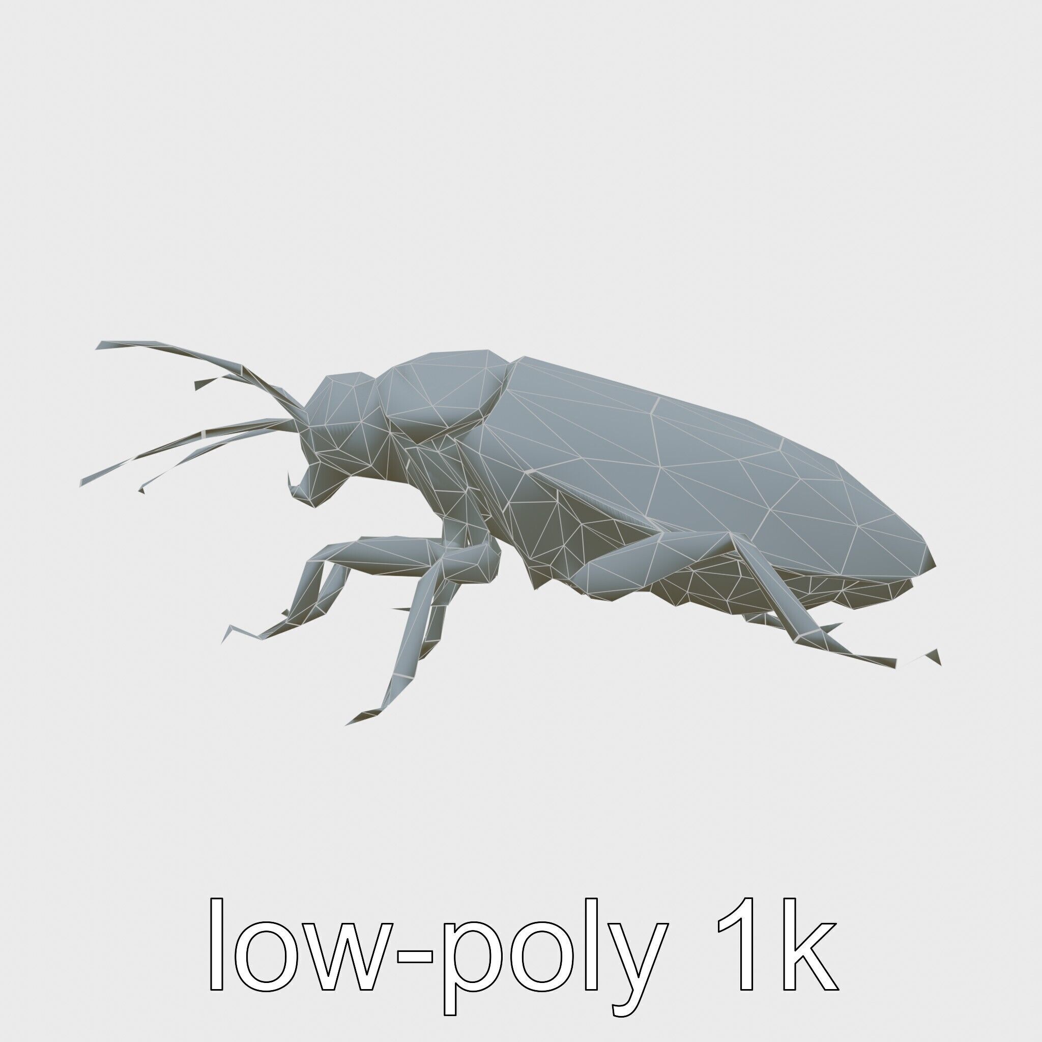 Bug Guardian Cockroach Sculpture model pack Low-poly 3D model_31