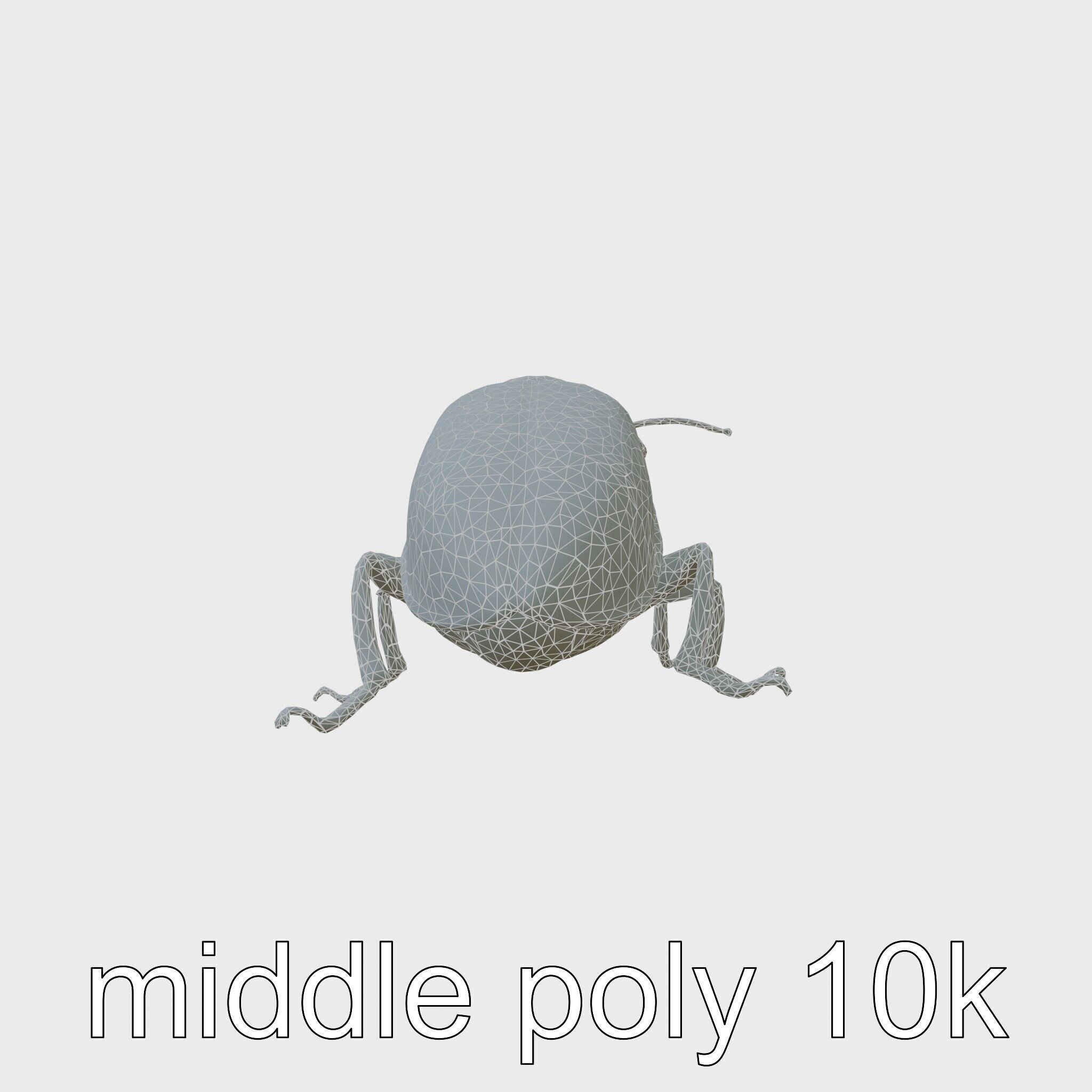 Bug Guardian Cockroach Sculpture model pack Low-poly 3D model_9