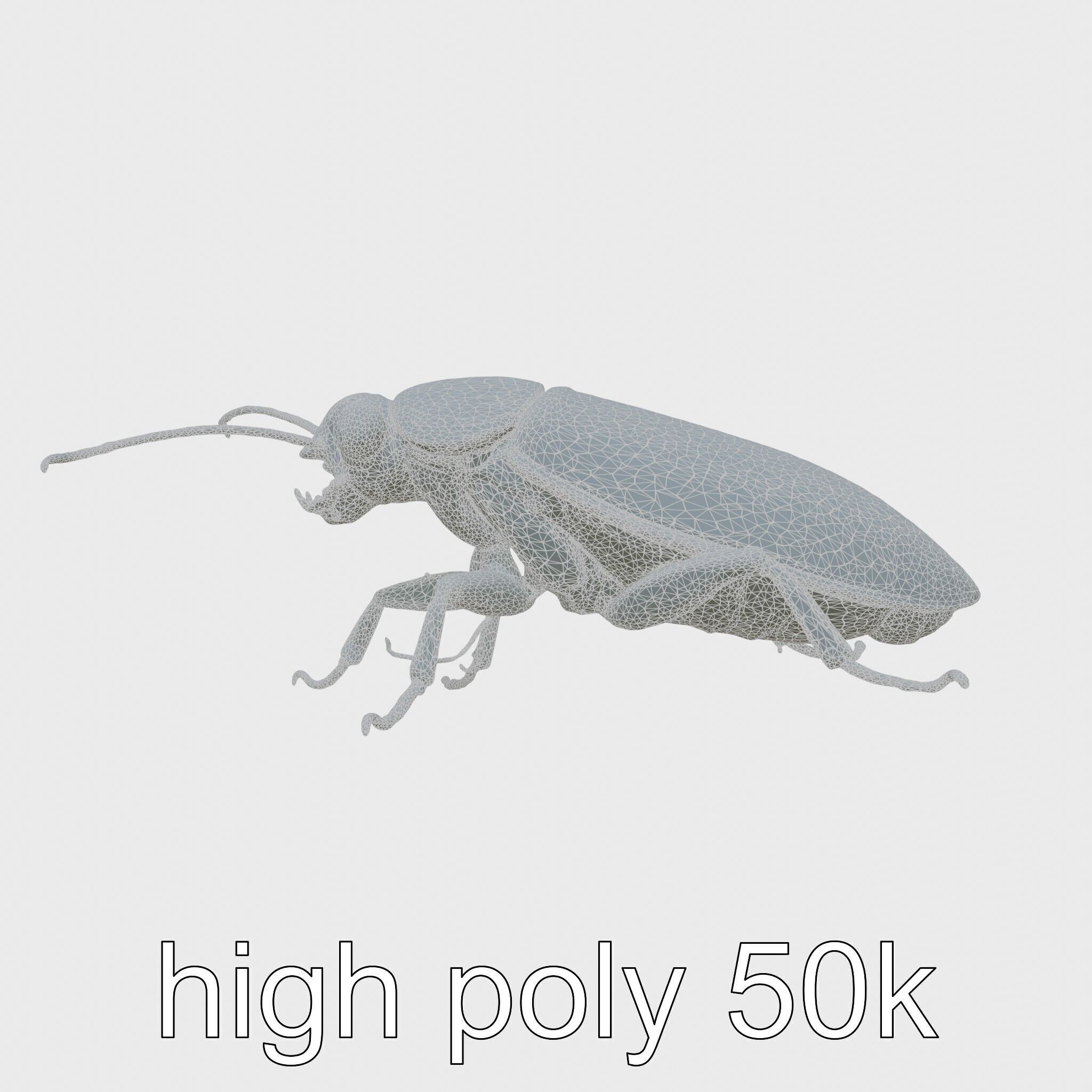 Bug Guardian Cockroach Sculpture model pack Low-poly 3D model_30