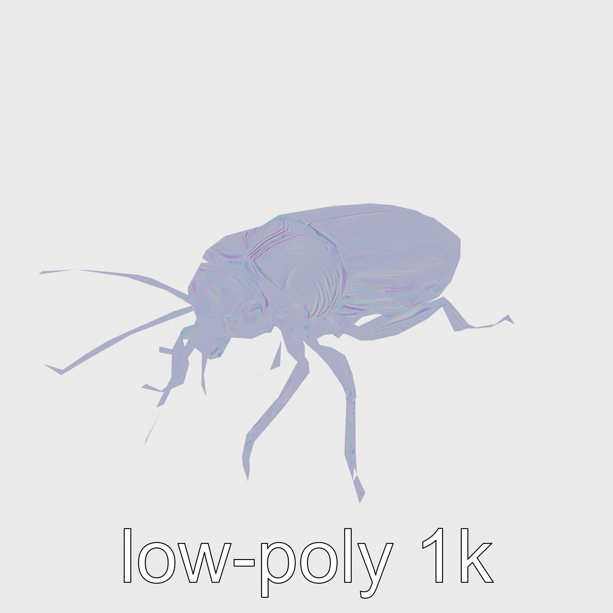 Bug Guardian Cockroach Sculpture model pack Low-poly 3D model_26