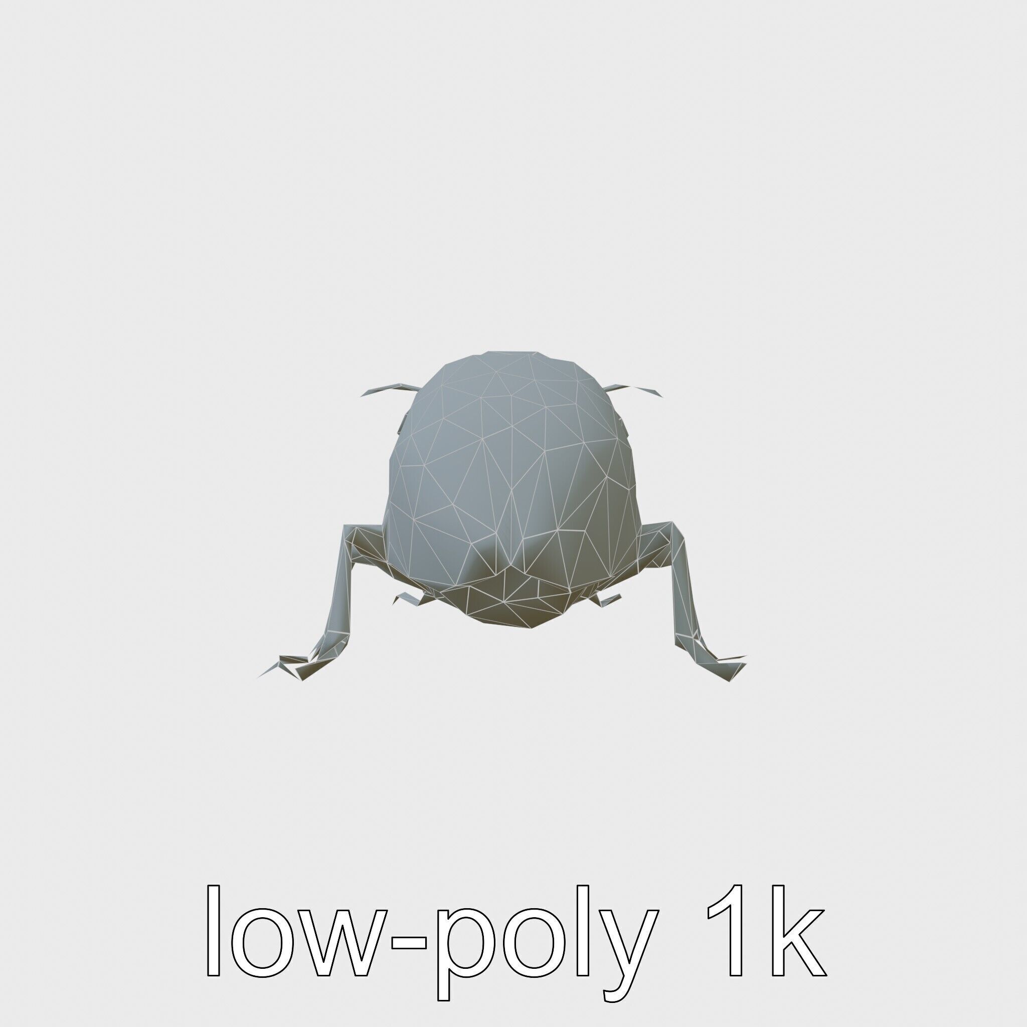 Bug Guardian Cockroach Sculpture model pack Low-poly 3D model_10