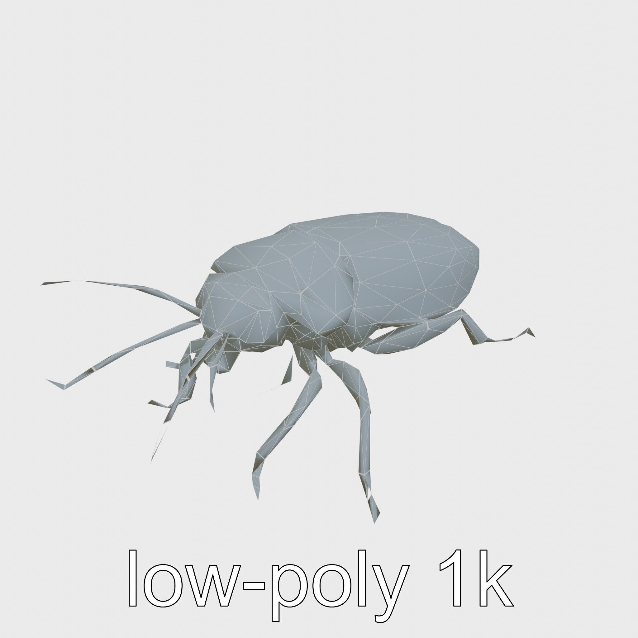 Bug Guardian Cockroach Sculpture model pack Low-poly 3D model_16