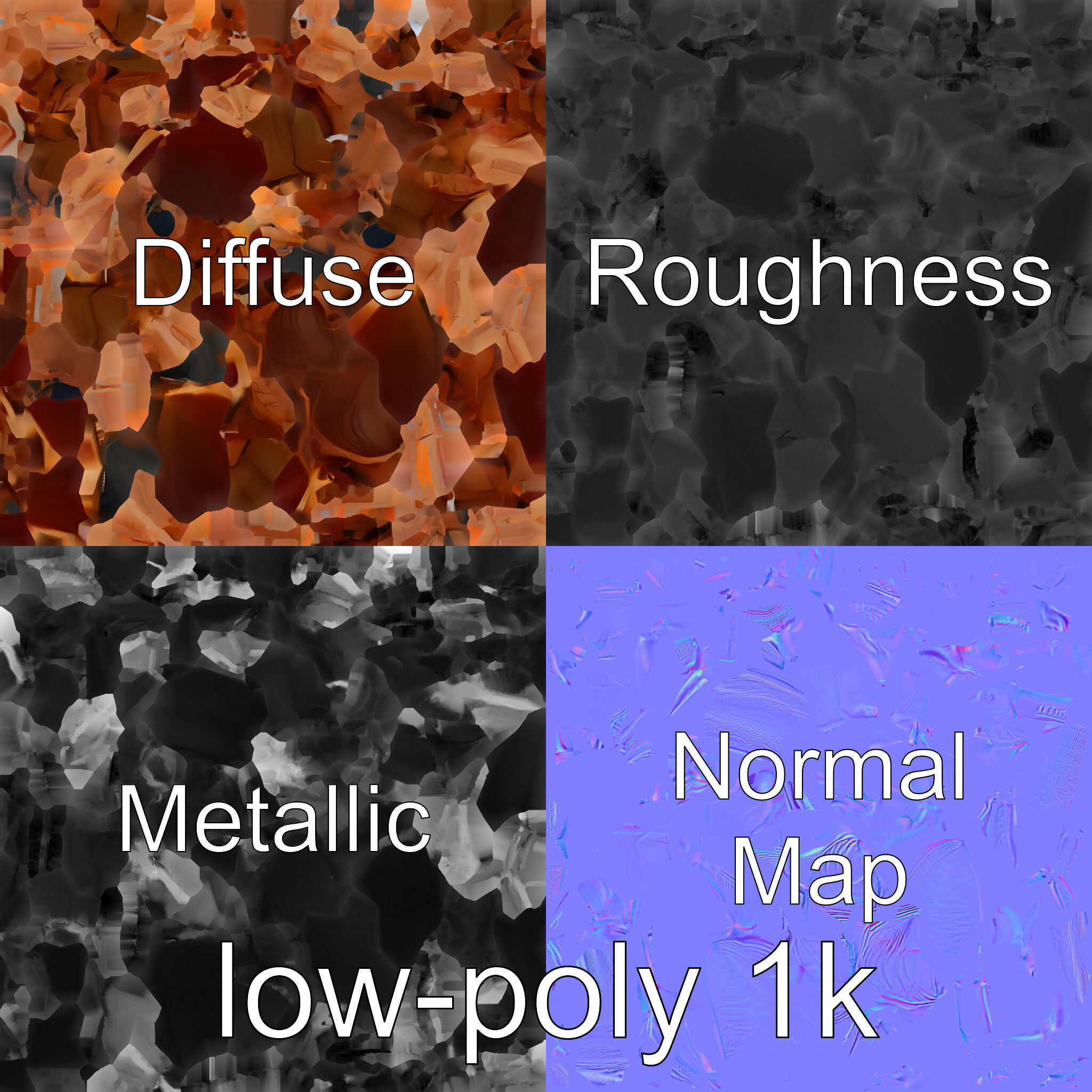 Bug Guardian Cockroach Sculpture model pack Low-poly 3D model_4