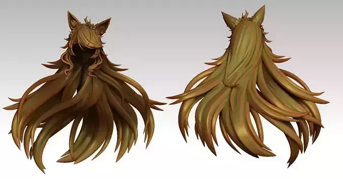 3D Hairstyles for Women V16 3D print model