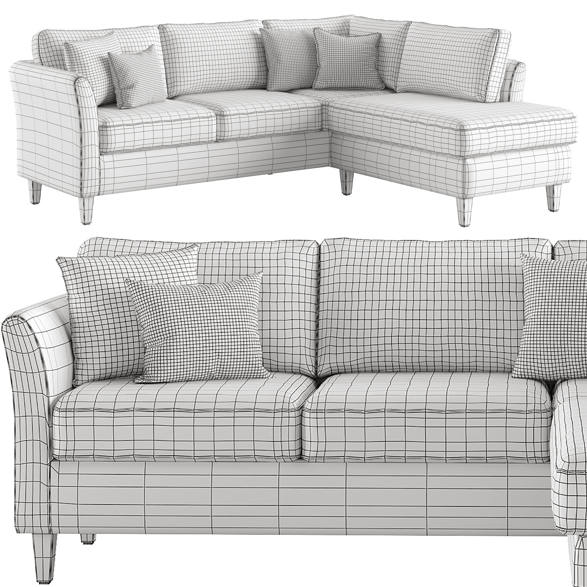 Ekholma corner sofa 3D model_2
