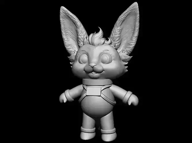cute astronaut fox 3D print model