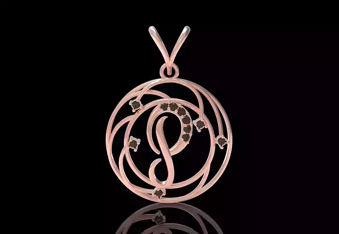 Alphabet P Diamond Pendant