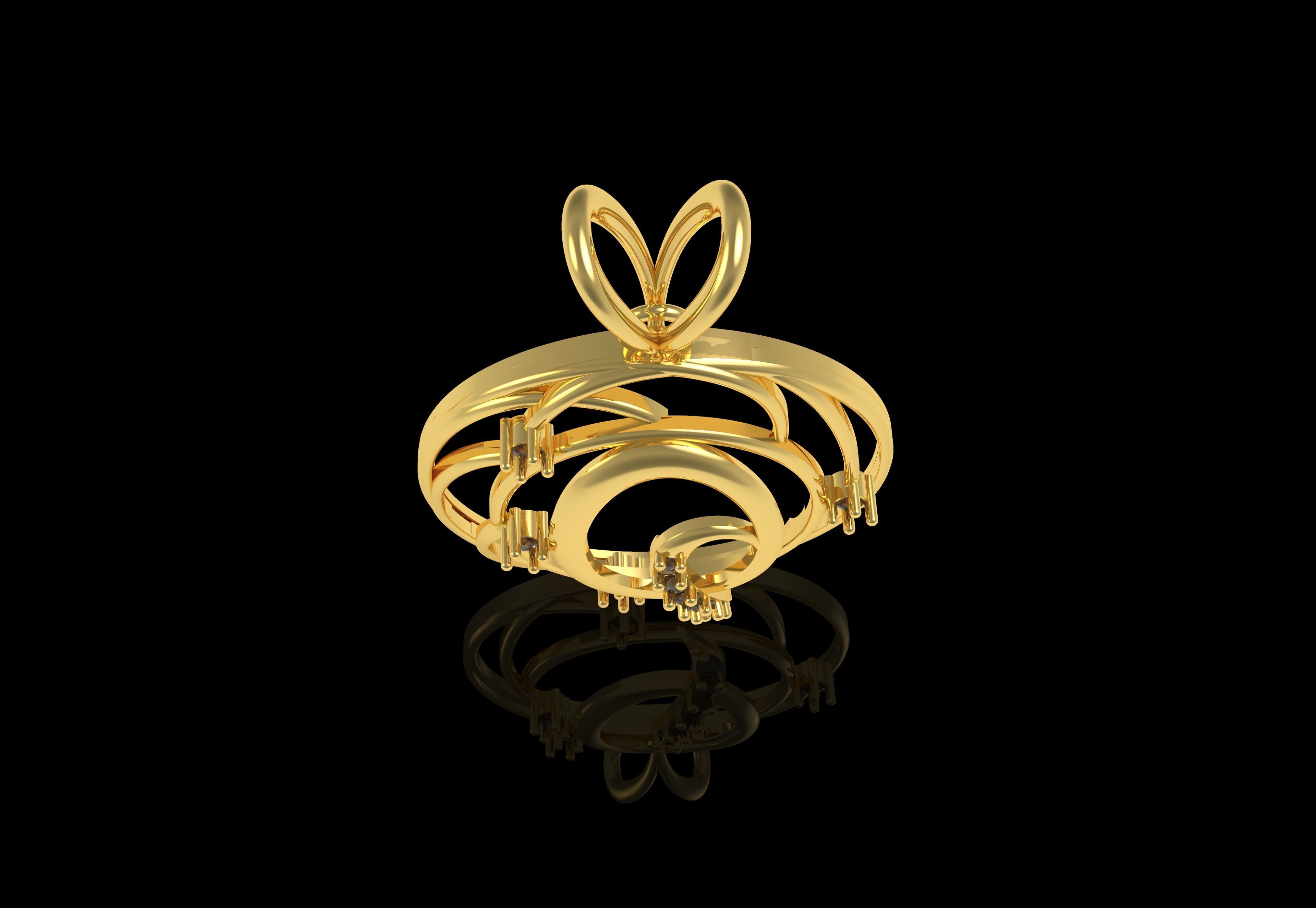 Alphabet Q Diamond Pendant 3D print model_4