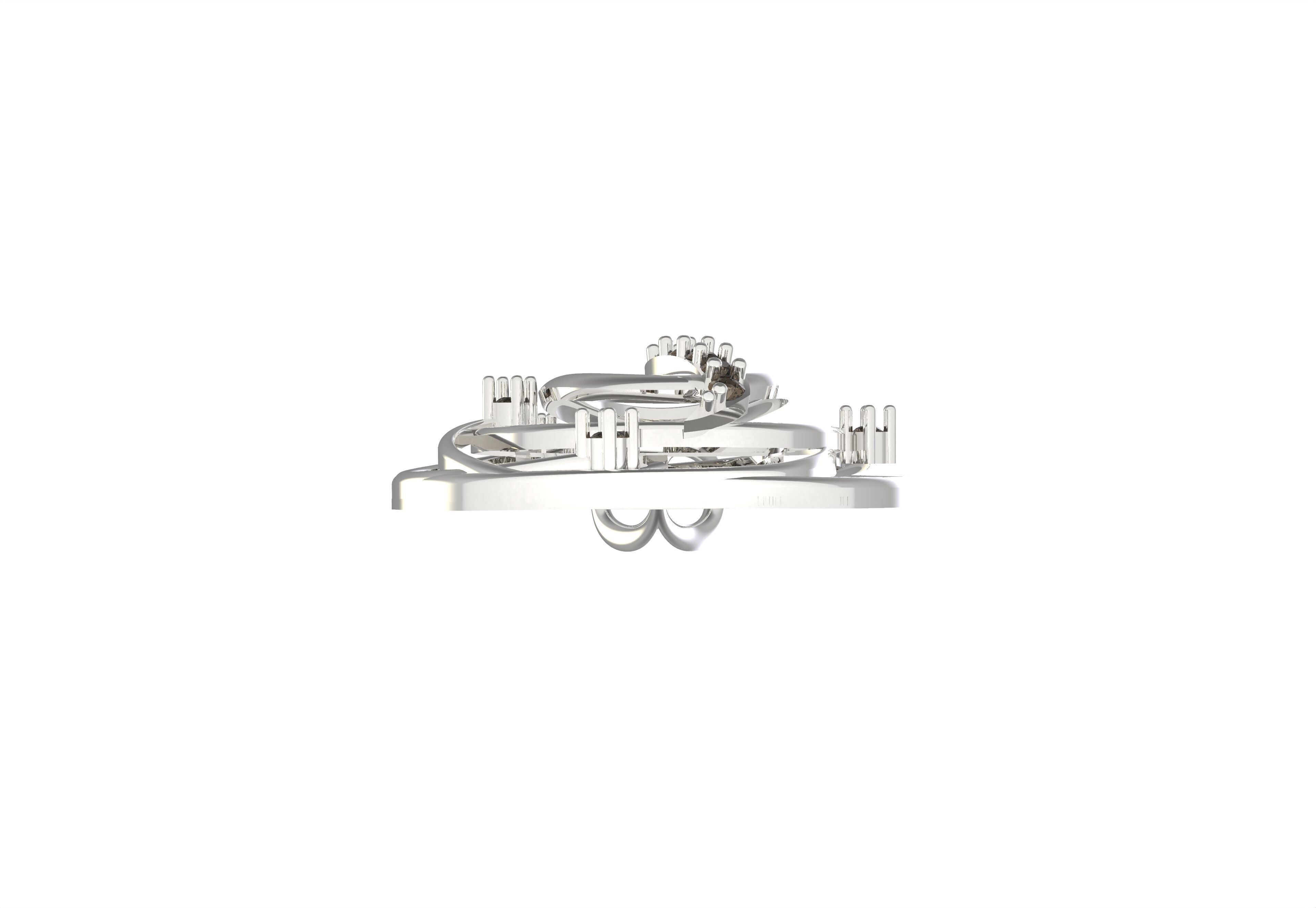 Alphabet Q Diamond Pendant 3D print model_18