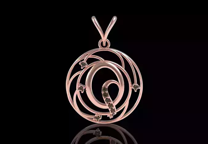 Alphabet Q Diamond Pendant