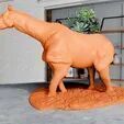 Paraceratherium flower vase statue STL 3D print model_1