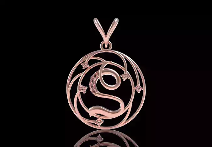 Alphabet S Diamond Pendant