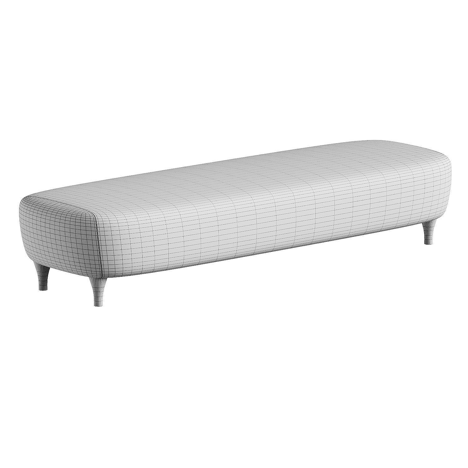 bench orange 3D model_3