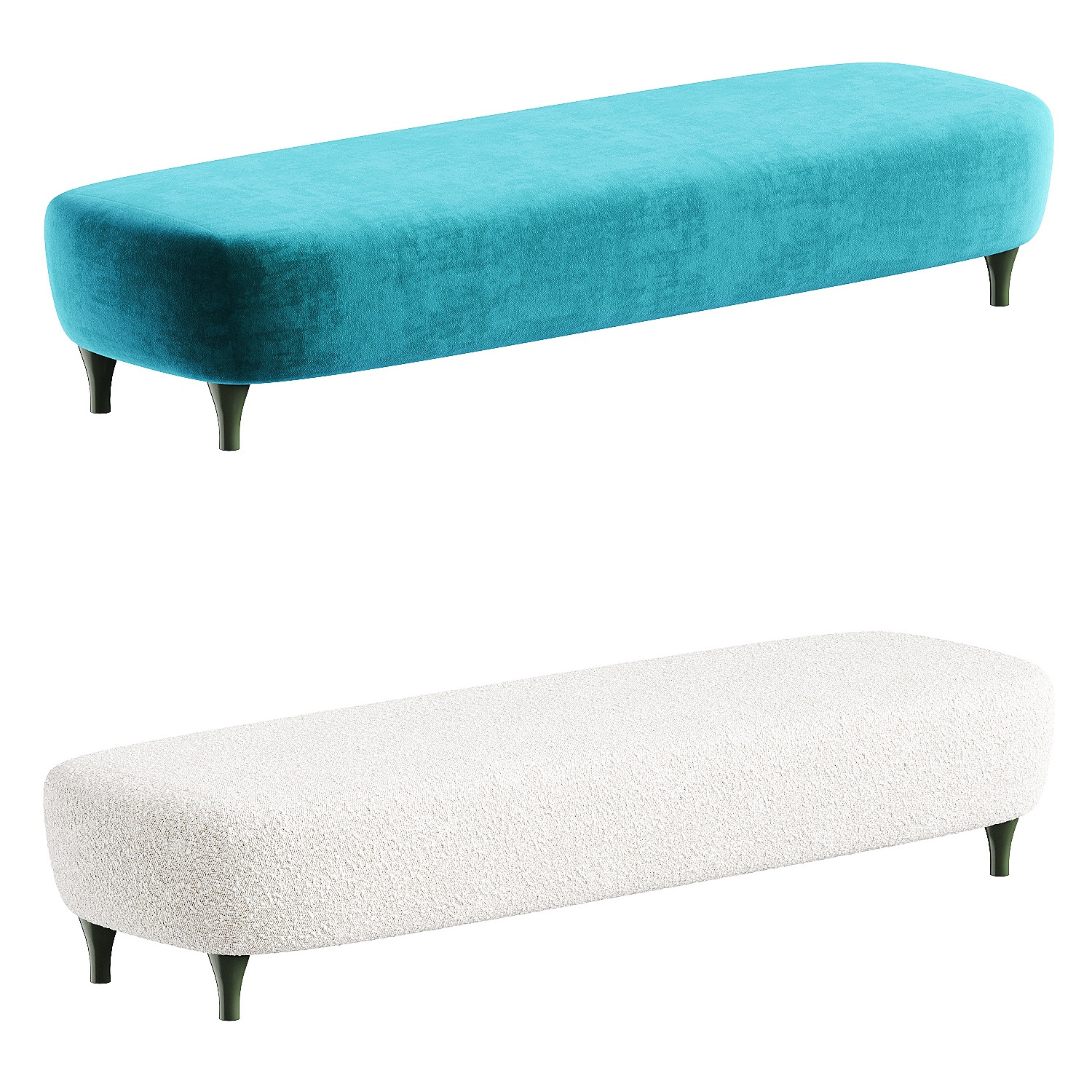 bench orange 3D model_2