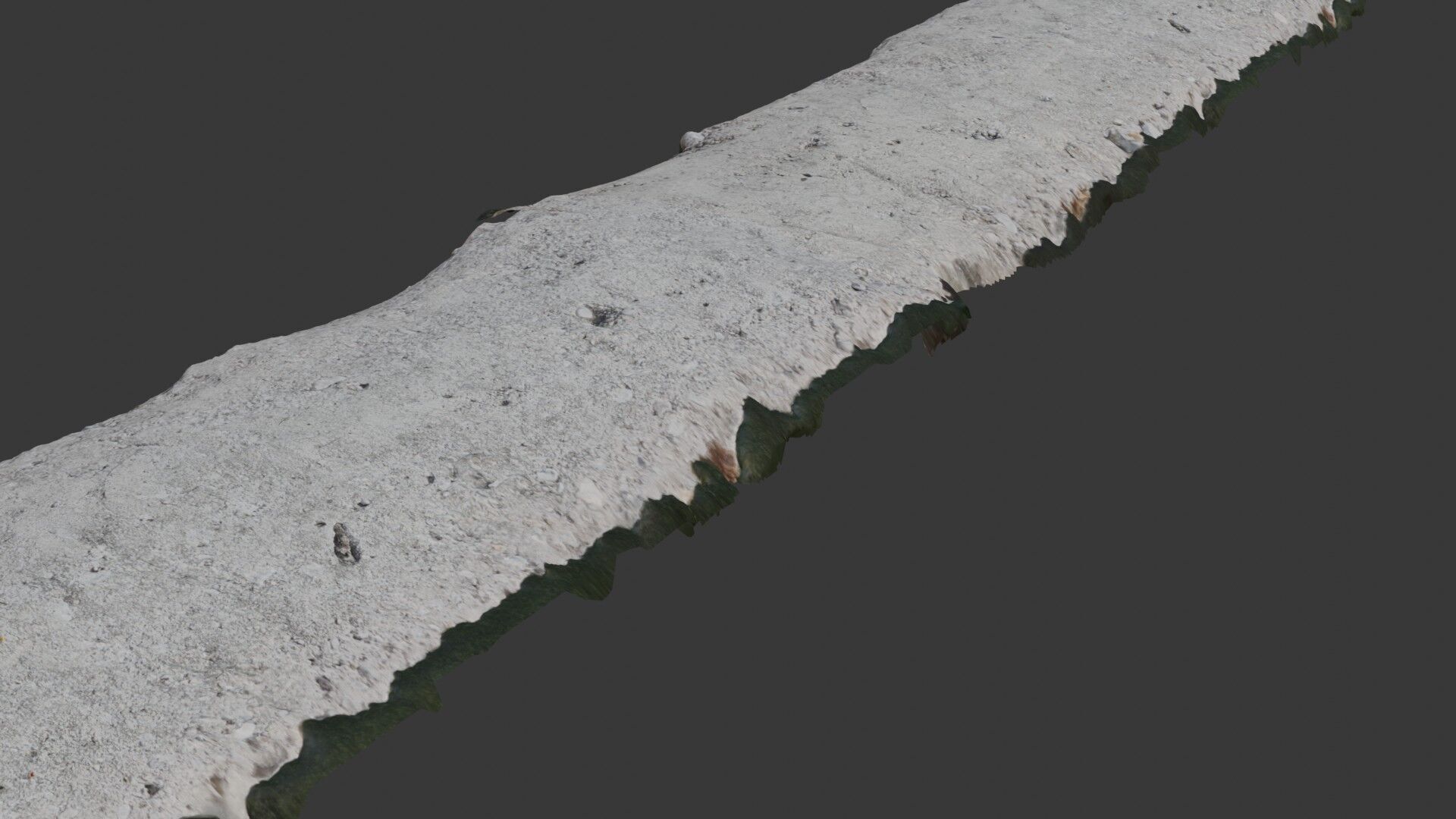 Dirt Tire Tracks  3D Scanned Low-Poly Model Low-poly 3D model_4