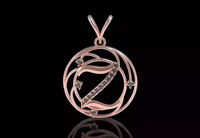 Alphabet Z Diamond Pendant