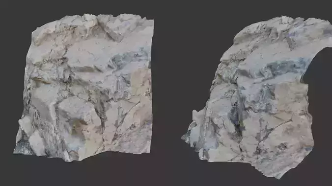 Rock Cliff 3D Scanned Low-Poly Model Low-poly 3D model Rock Cliff 3D Scanned Low-Poly Model Low-poly 3D model