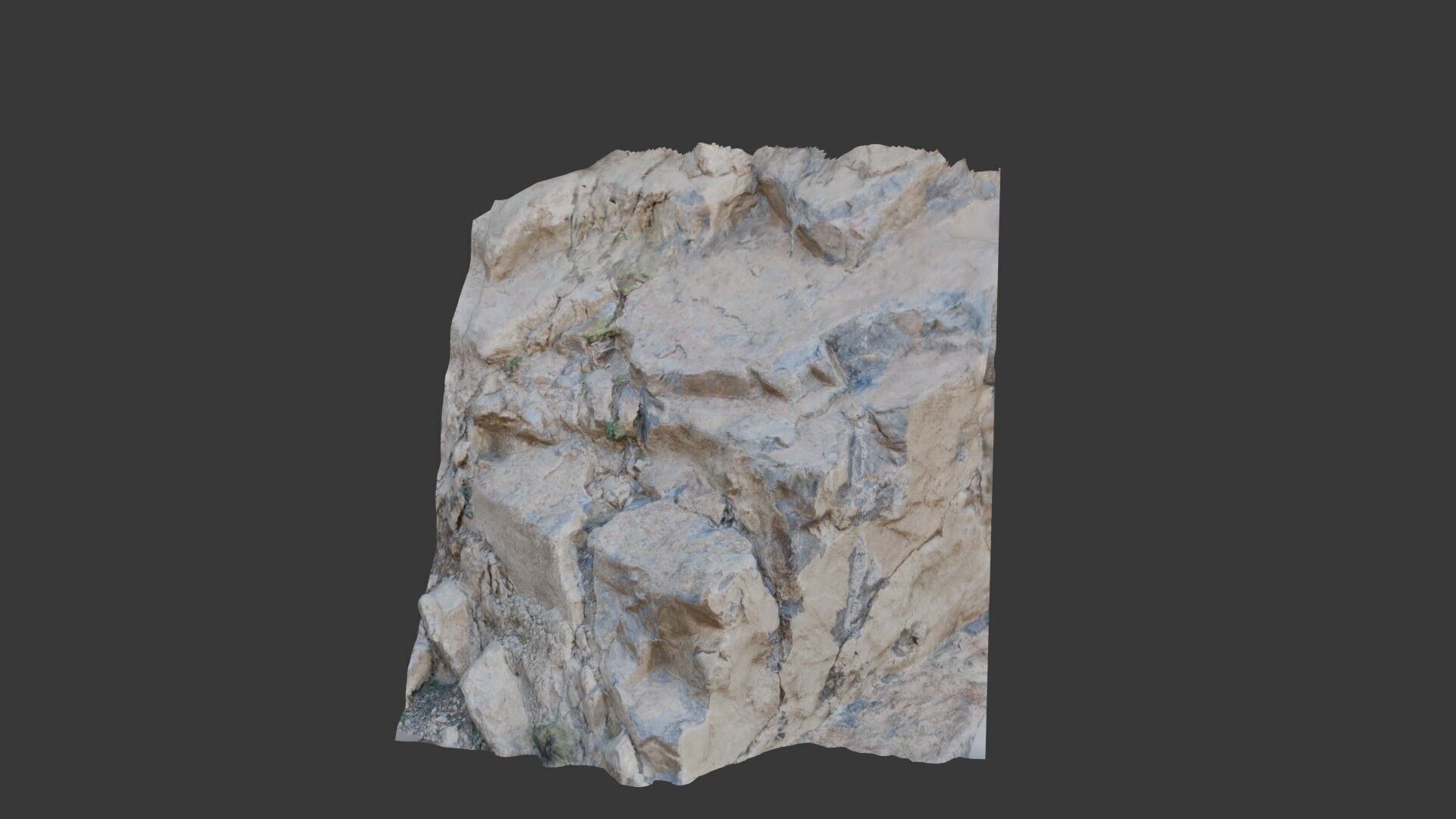 Rock Cliff 3D Scanned Low-Poly Model Low-poly 3D model_5