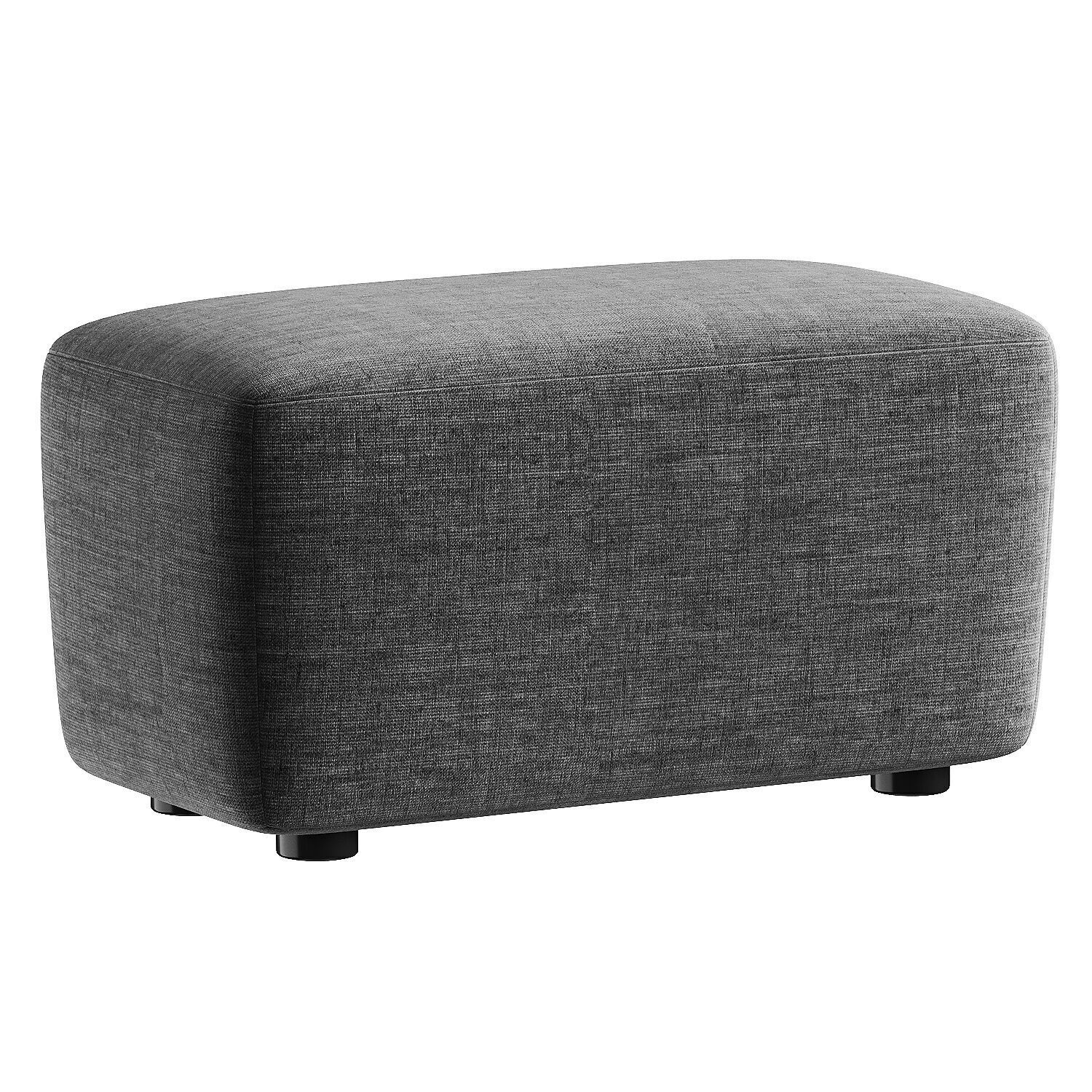 pouf brown dado 3D model_3