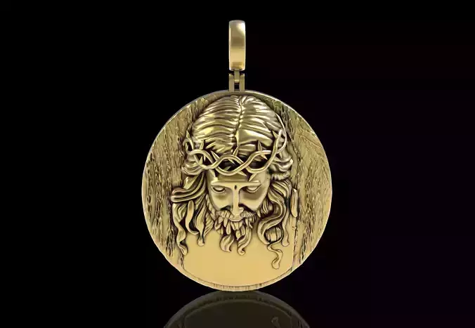 Jesus Head Coin Pendant