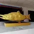 Salmon bust trophy STL