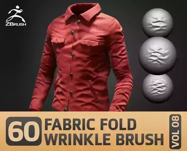 60 Fabric Cloth Wrinkle and Fold Brush Fabric and Cloth VOL 08