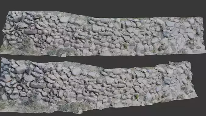 Old Stone Wall  3D Scanned