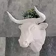 Angry bull head planter pot STL