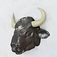 Indian bison gaur head wall mount 3D print model