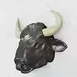 Indian bison gaur head wall mount
